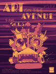 Poster for Art on the Ave 2019. A portrait of an art monster